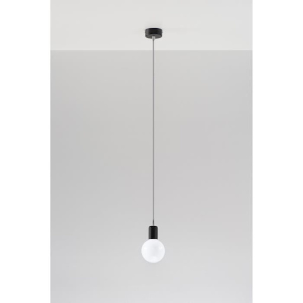 Upphängning EDISON E27 LED Modern Loft BOHO Design Korridor - Grå - SOLLUX - 1 Glödlampa - 60 Watts - A++ - E