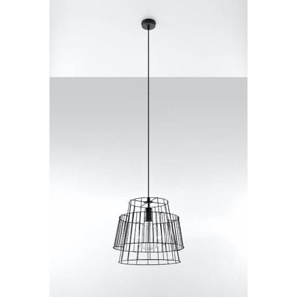 GATE E27 LED Pendellampa Modern Loft Boho Design Corridor - Svart