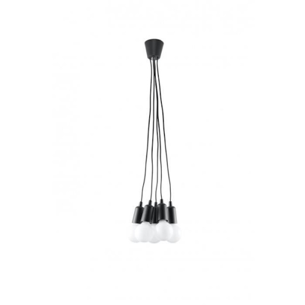 DIEGO 3 E27 LED Pendellampa Modern Loft BOHO Design Corridor - Svart