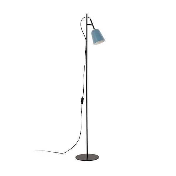 Gulvlampe - Faro - STUDIO - Mat sort - Blå - E14 - Indendørs NEGRO