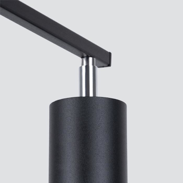 Plafondsspot Bar - SOLLUX - Lemmi - Svart - Stål - 3 GU10-lampor - 40W
