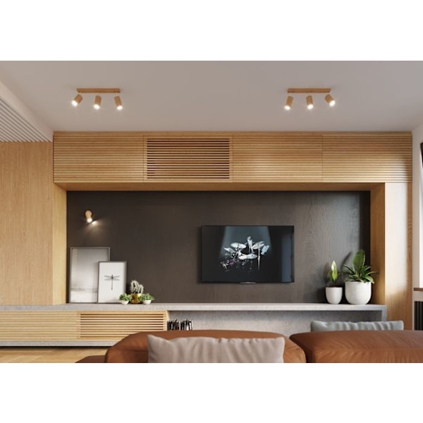 BERGE 2 Taklampa Modern Loftdesign för sovrum Vardagsrum Trappor Korridor - Trä