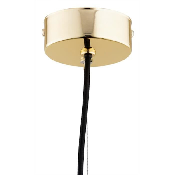 Argon DEPORTIVO Transparent kuppel-loftslampe, messingstål