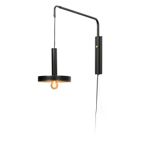 Vägglampa - FARO - Whiz - Black Metal - L70-120cm - Ø25cm - Modern design Svart