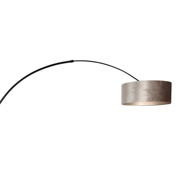 Lampstand - Sienna Sparkled Light - Svart Matt Båge - Taupe Sammet - E27 - 210-230 cm Svart, Taupe