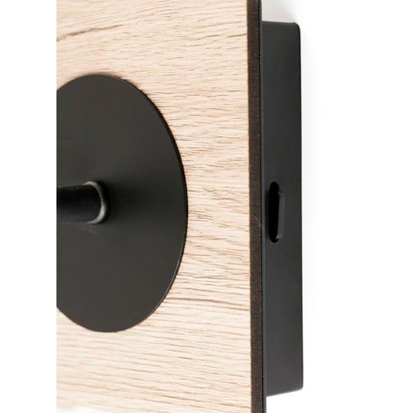 Vägglampa för läsning - FARO - Mood - Massiv trä - LED 2W - Svart 3000K NEGRO