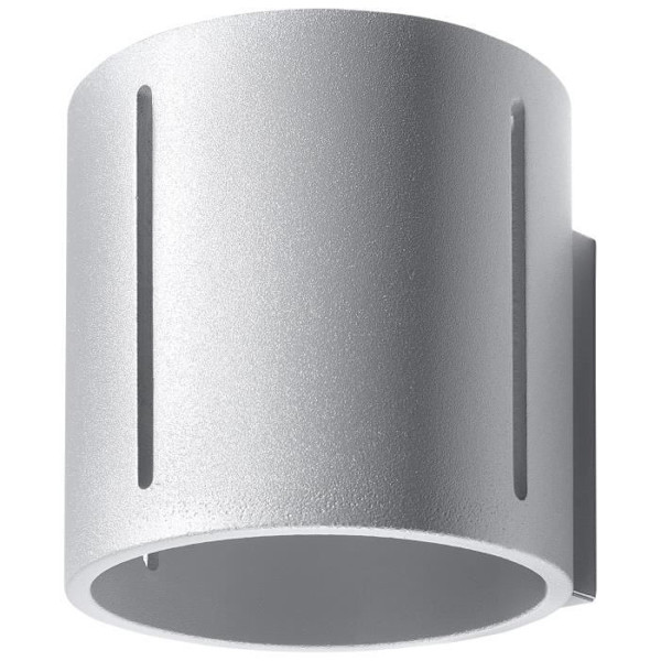 Væglampe - SOLLUX - INEZ - Aluminium - Grå - Moderne Design