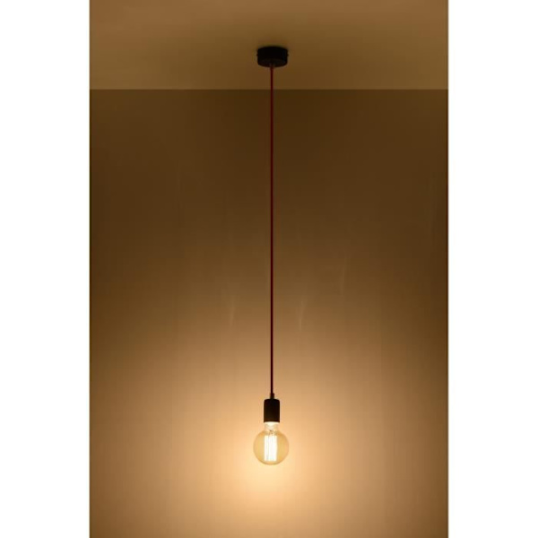 Upphängning EDISON E27 LED Modern Loft BOHO Design Korridor - Grå - SOLLUX - 1 Glödlampa - 60 Watts - A++ - E