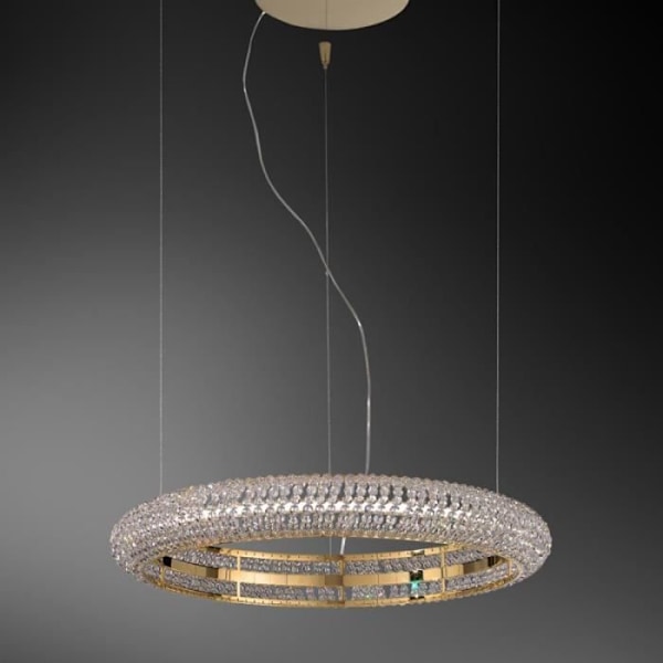 Suspensionsdesign i krystal - KOLARZ - NOBILE - 24 karat guld - 1 pære - Diameter 60 cm