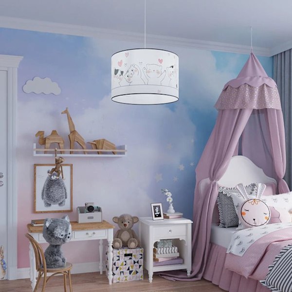 Sollux Lighting Cat 40 hængelampe vit/flerfärgad
