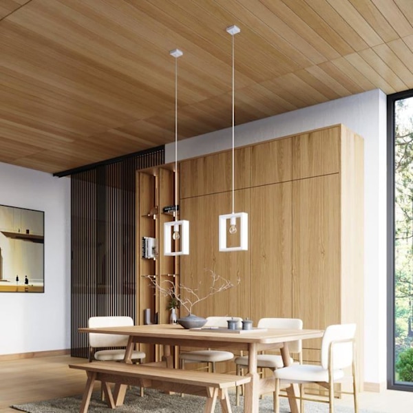 Pendellampa - Sollux - Aries - Modern Design - E27 - 1x15W LED - Vit Vit