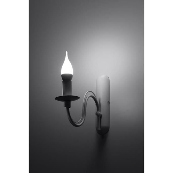 Modern LED Vägglampa Loft BOHO Classic Design - SOLLUX - MINERWA - Vit - E14 - 40W