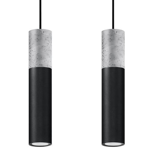 Uppehåll BORGIO 2 Svart Modern Inredning Lampa för Sovrum Vardagsrum GU10