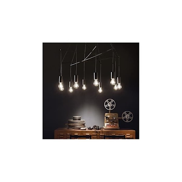 Upphängning - IDEAL LUX - POP - Svart - Metall - 10 glödlampor E27 60W