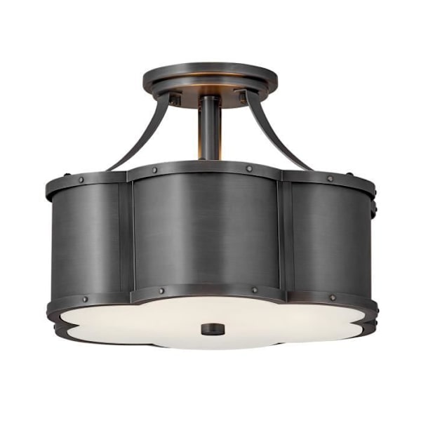 Elstead Hinkley Chance Cylindrical Ceiling Light Blackened Brass