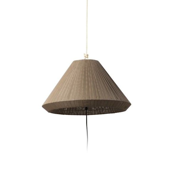 Saigon taklampa utomhus - FARO - Aluminium/Polyeten - H30cm - Brun kastanj