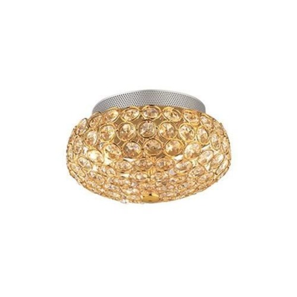 Ideal Lux KING PL3, Soveværelse, Børneværelse, Spisestue, Stue, Guld, IP20, Overflade, Rund, Glas, Metal