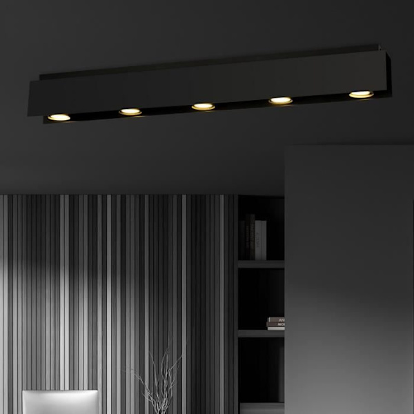 Emibig KENNO Kenno Downlight svart utanpåliggande 5x GU10