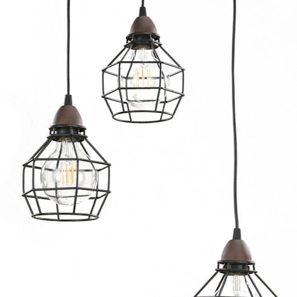 Loft lampe - Onli - Spider - 3 lys - Metal - Sort - Moderne design