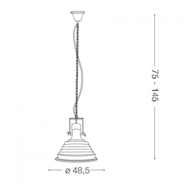 Ideal Lux - FISHERMAN SP1 SORT LAMPE 1 LYS