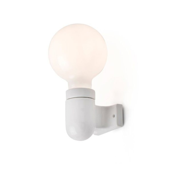 Væglampe - FARO - Sera - Hvid Globe - 1 Lys E27 - Indendørs - IP20 BLANCO