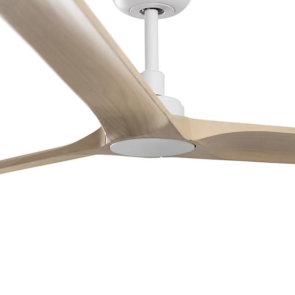 Takfläkt - FARO - Heywood - 3 blad - Stål och trä - Ø132cm Vit Vit