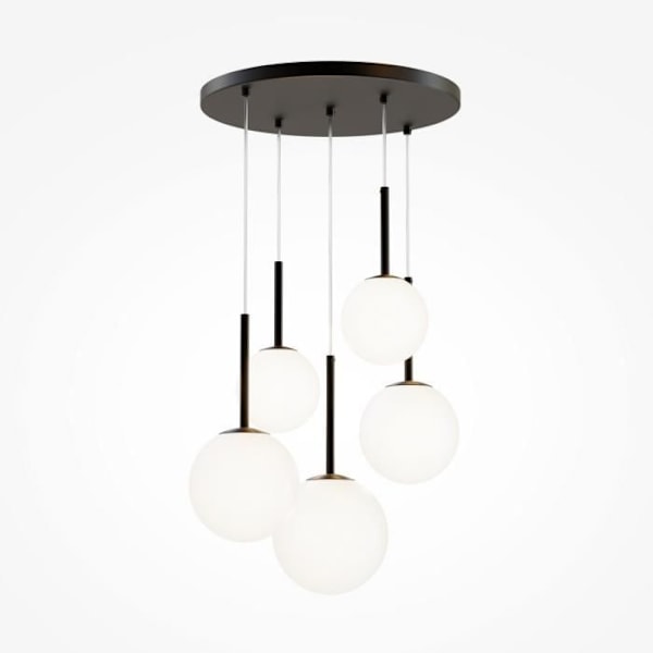 Loftlampe - Maytoni - Basic Form - 5 Lyskilder - Mat Sort - E14 - Moderne Design