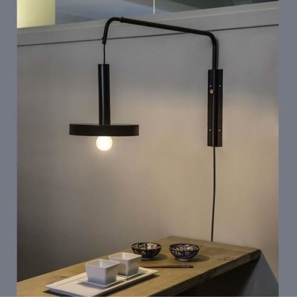 Vägglampa - FARO - Whiz - Black Metal - L70-120cm - Ø25cm - Modern design