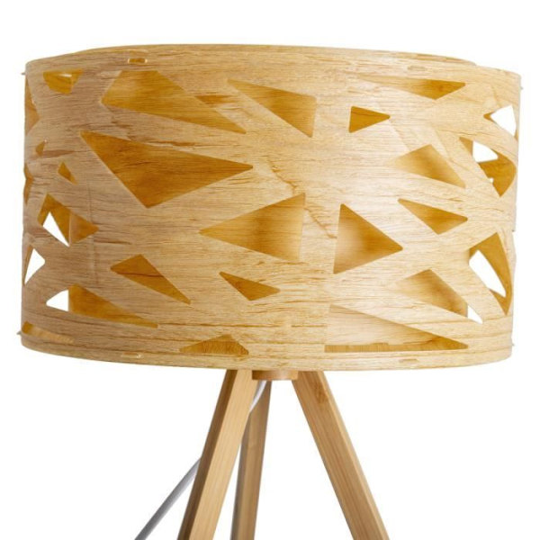 FINJA bordslampa i naturlig träeffekt PVC