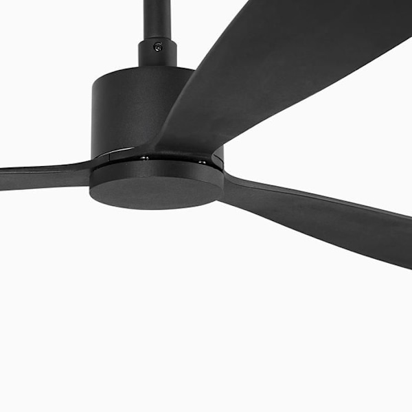 Sort ventilator uden lys sort Ø 132 cm AMELIA 33761 NEGRO