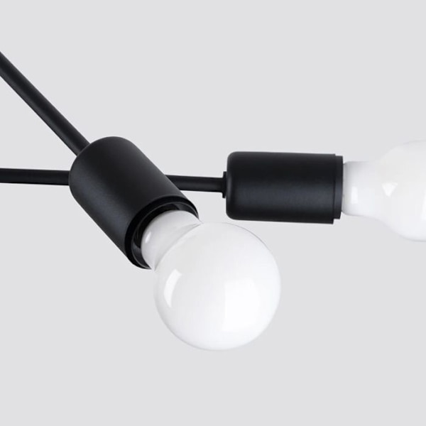 Lustre - Sollux Belysning - Norah 4 - Stål - Svart - LED - Inomhus svart