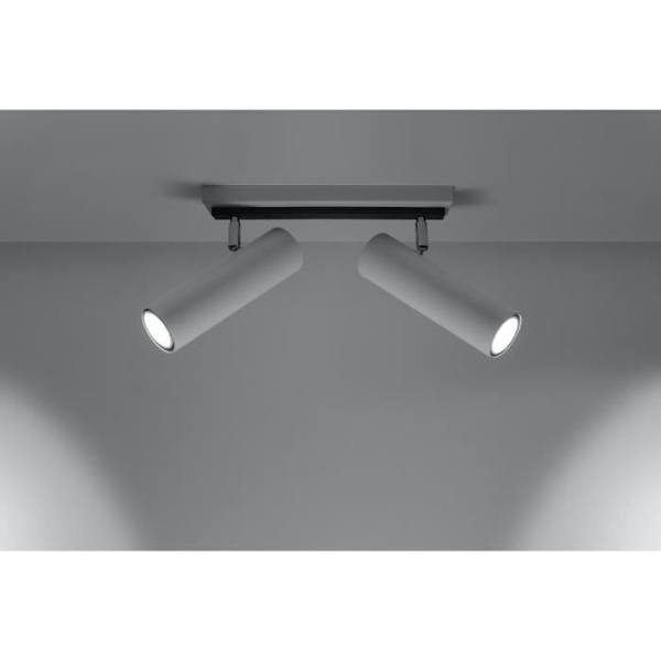 Modern LED-taklampa LOFT Design - SOLLUX - DIREZIONE 2 - 2 GU10 - 40W - Vit