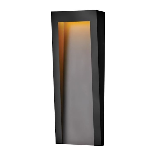 Elstead Hinkley Taper Textured Black Recessed Outdoor Wall Light, 3000K, IP44 Texturerad svart