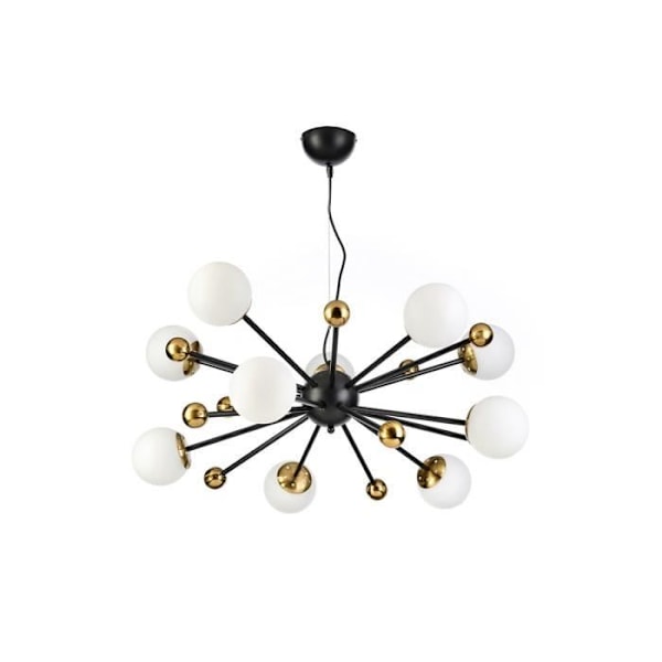 Hængende lampe - Onli - BILLO - Sfæisk - Sort - Metal - E14