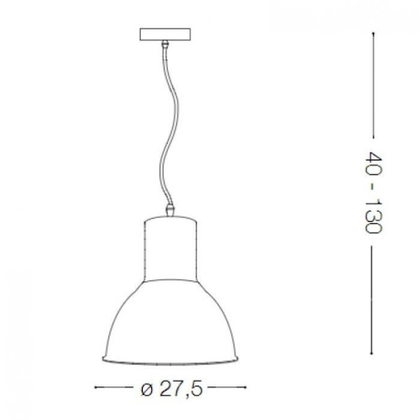 Ideal Lux - METRO SP1 SORT 1 LYS LAMPE