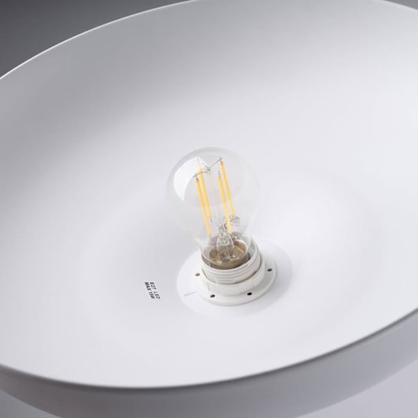 Suspensionslampe - Sollux - Indy - Buet Skærm - E27 - 1x15W LED - Hvid