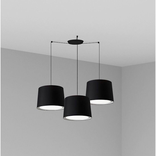 Faro CONGA - Trippelcylindrisk pendellampa i svart kluster, E27 Svart