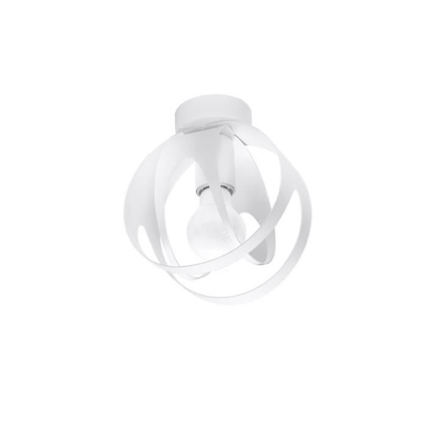 Plafondslampa - SOLLUX - Tulos - Vit - Stål - 1x E27 - 60W