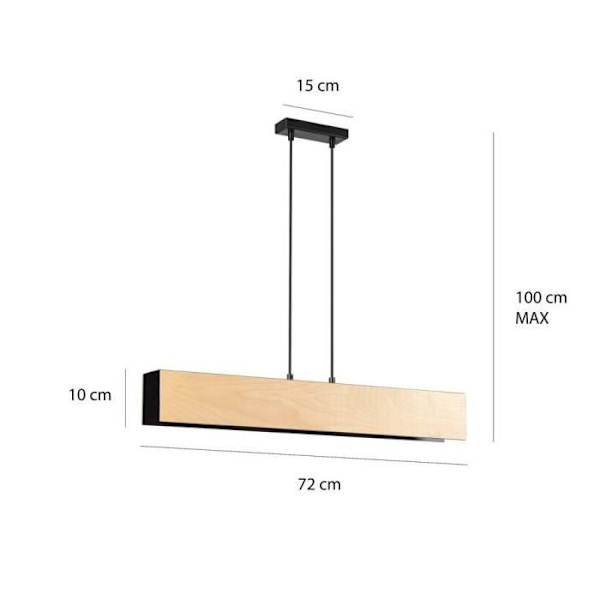 Emibig Carlo 3 Svart 3-Ljus Pendellampa, Svart - 610-3