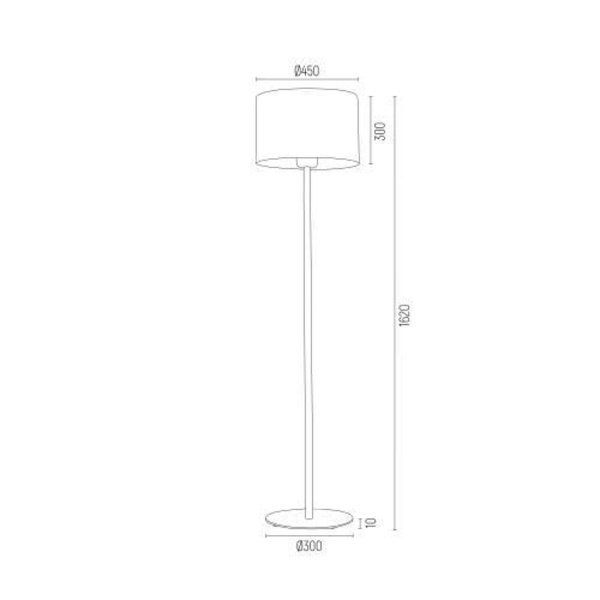 Argon MAGIC Golvlampa med vit lampskärm med grå stjärnor, vit struktur