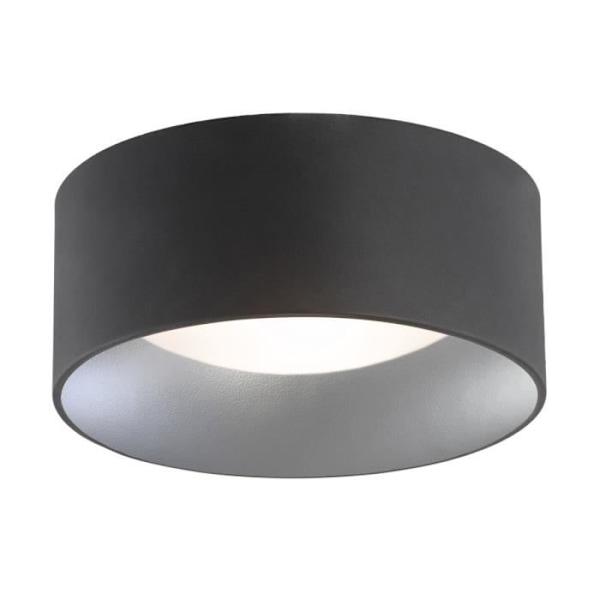 Plafonnier - Argon - MOHITO - 2 Lyskilder - Sort og Sølv Struktur - Moderne Design