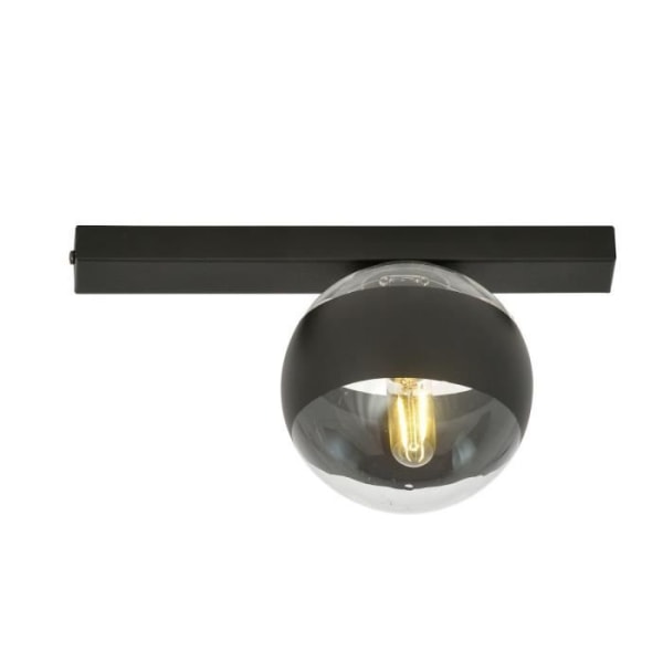 Emibig FIT Fit Globe taklampa svart med transparent och svart glasskärm, 1x E14