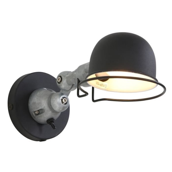 Væglampe - SIENNA - Davin - Metal-Aluminium - Sort finish - Fodtype E14