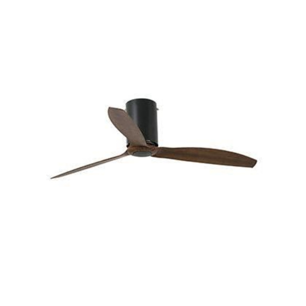 Takfläkt Mini Tube 128cm Matt Svart Trä - FARO - NEGRO