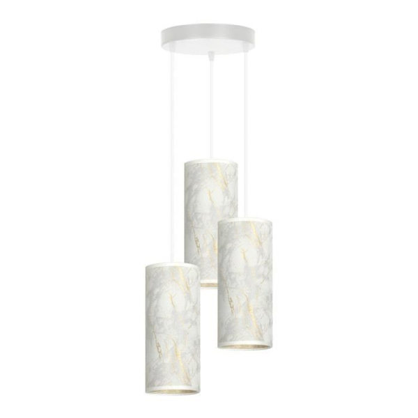 Emibig KARLI Karli White Cluster taklampa med vit tyglampskärm, 3x E14