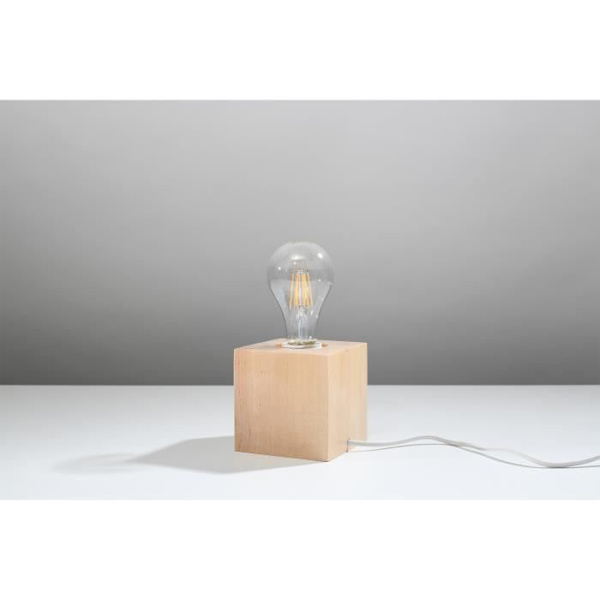 ARIZ E27 Boho Bordslampa Naturträ SOLLUX