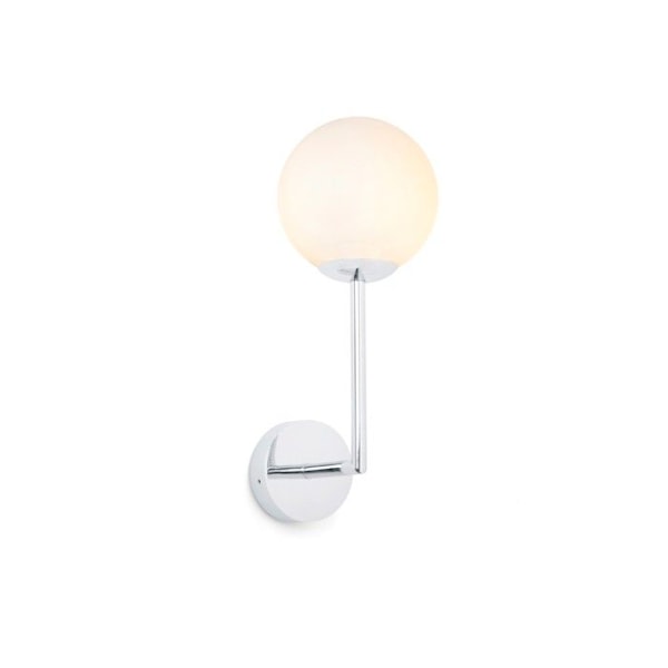 Væglampe - FARO - Gala - Opalglas - IP44 - Moderne design Krom