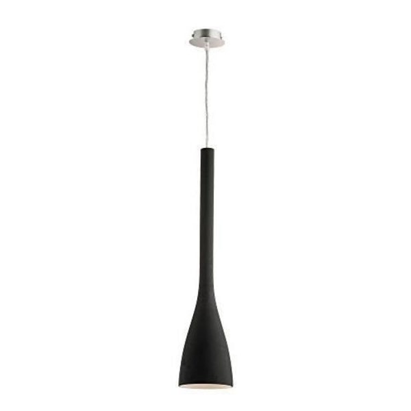 Suspension - Ideal Lux - 035680 Flut SP1 - Mat sort glas - 60W - E27 - Moderne design Sort