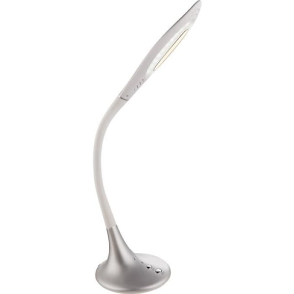Skrivebordslampe - CRISTAL RECORD - CristalRecord - LED 10W - Hvid - Moderne design - Indendørs vit, silver
