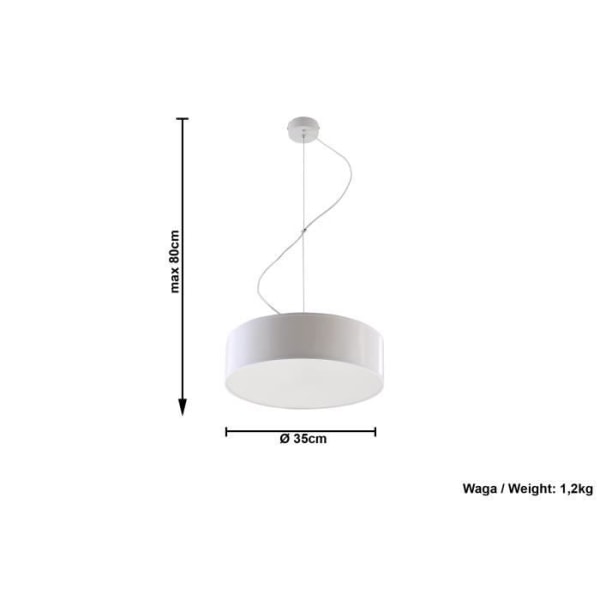 ARENA 35 E27 LED pendel Modern Loft BOHO Design - SOLLUX - Hvid - 2 pærer - 60W